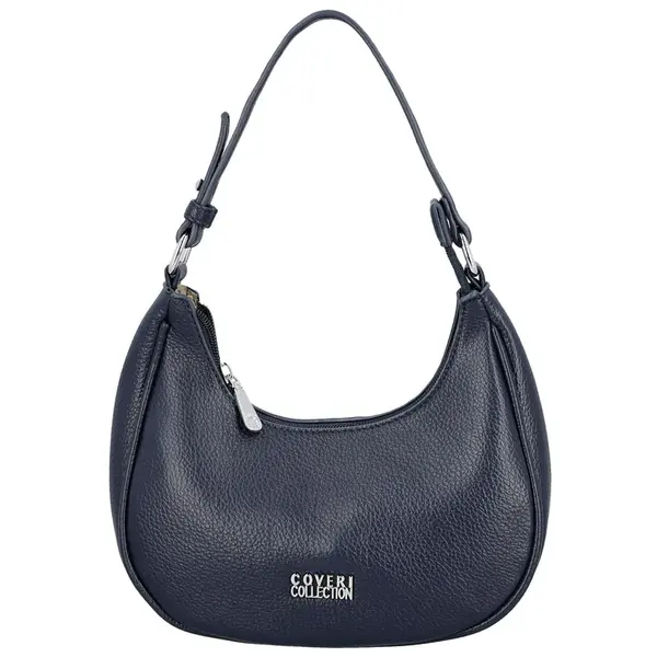 Trendy dámská koženková kabelka na rameno Tricia, tmavě modrá