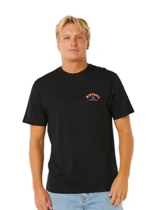 Rip curl pánské tričko Shred Til Black | Černá | Velikost L | 100% bavlna