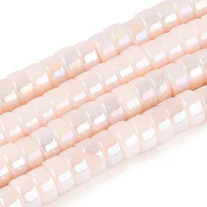 AB Color Plated Opaque Glass Beads Strands