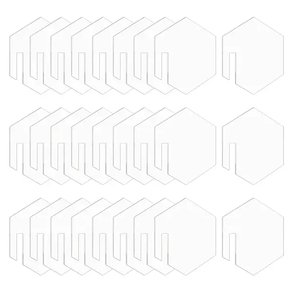 60Pcs Mirror Acrylic Wine Glass Charms