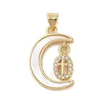 Brass Micro Pave Clear Cubic Zirconia Pendants