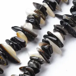 Natural Black Lip Shell Bead Strands