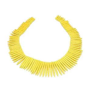 Synthetic Turquoise Graduated Spike Beads Strands