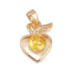 Brass Micro Pave Cubic Zirconia Pendants