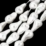Electroplated Glass Pearl Beads Strands