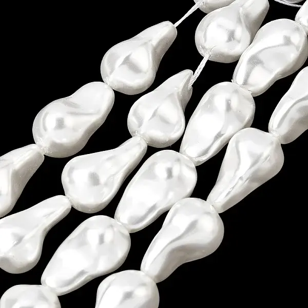 Electroplated Glass Pearl Beads Strands