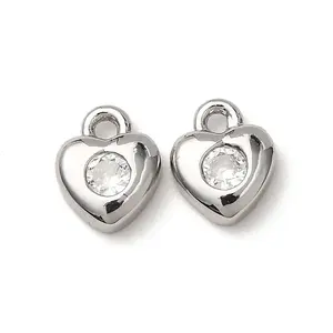 Brass Micro Pave Cubic Zirconia Pendants