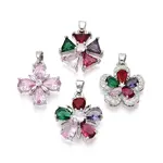 Brass Micro Pave Cubic Zirconia Pendants