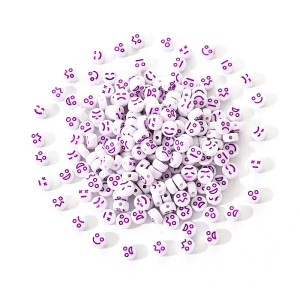 White Opaque Acrylic Beads