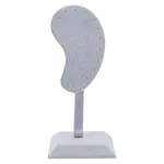 Ear Shaped Velvet & Wood Earrings Display Stands