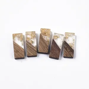 Transparent Resin & Walnut Wood Pendants