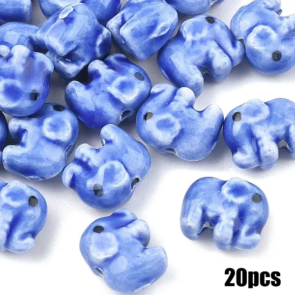 20Pcs Handmade Porcelain Beads