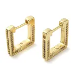 Rack Plating Brass Micro Pave Cubic Zirconia Hoop Earring