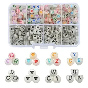 480Pcs 8 Style Luminous Acrylic Beads