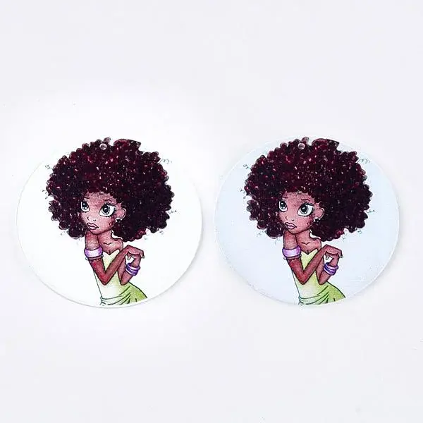 Printed Wooden Big Pendants