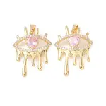 Brass Micro Pave Cubic Zirconia Pendants