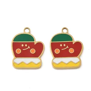 Christmas 304 Stainless Steel Enamel Pendants