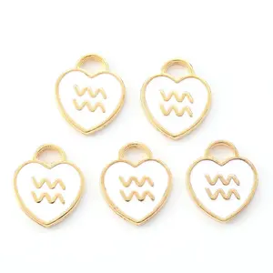 Light Gold Plated Alloy Enamel Pendants