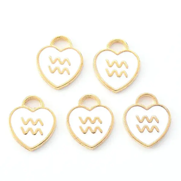 Light Gold Plated Alloy Enamel Pendants