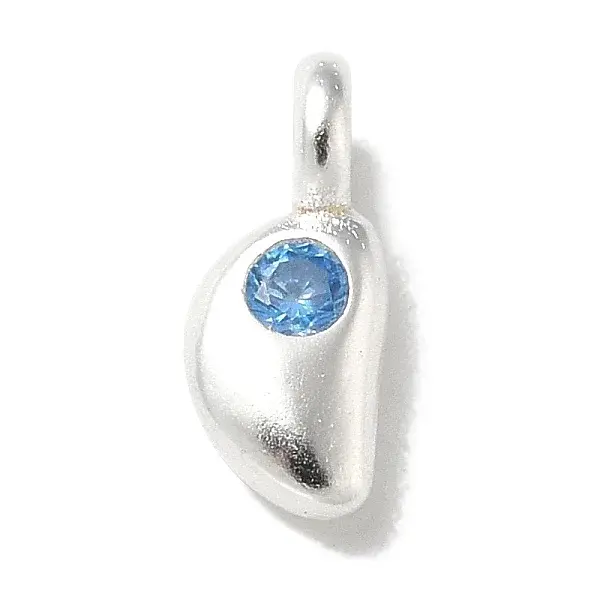 925 Sterling Silver Cubic Zirconia Moon Charms