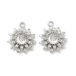 Brass Micro Pave Cubic Zirconia Pendants