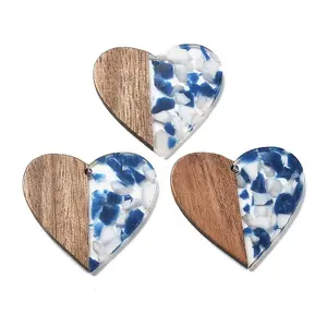 Resin and Walnut Pendants