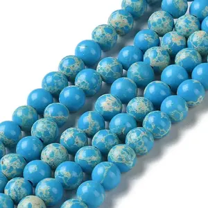 Synthetic Imperial Jasper Dyed Beads Strands