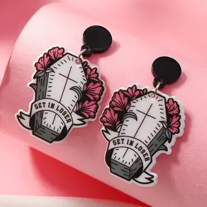 Creative Cartoon Acrylic Stud Earrings