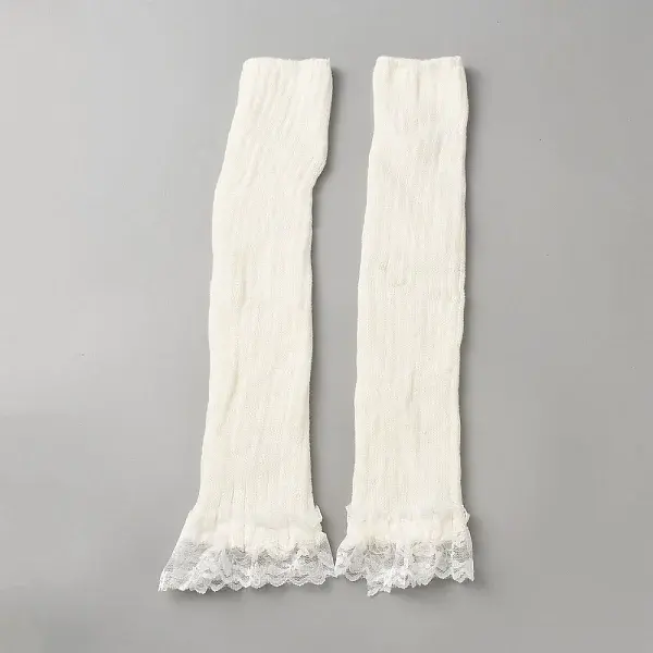 Acrylic Fibers Long Mesh Lace Gloves
