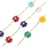 Flower Glass Beaded Chains