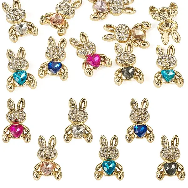 10Pcs UV Plating Alloy Pendants