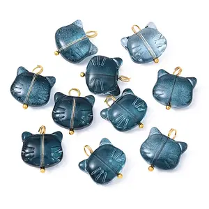 10Pcs Glass Pendants