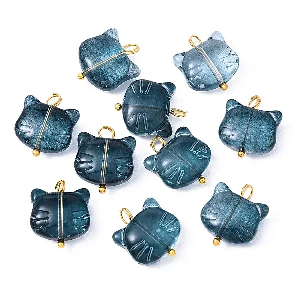 10Pcs Glass Pendants