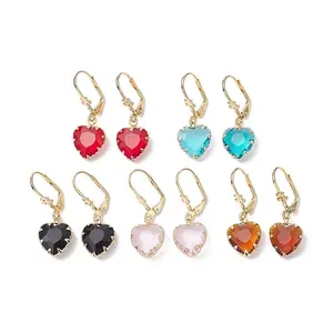 Glass Leverback Earring