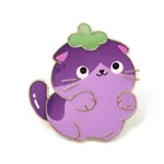 Cat Shape with Grape Enamel Pins