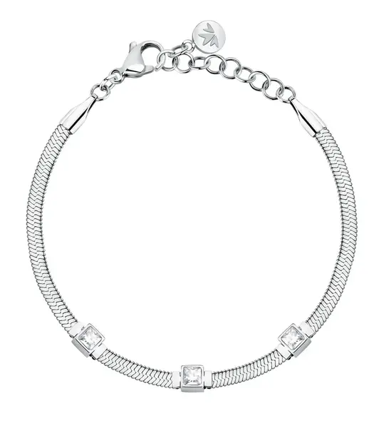 Morellato Slušivý ocelový náramek s krystaly Hádek Gioia SAVY32