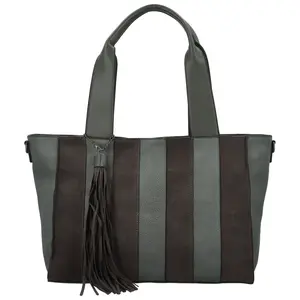 Trendy dámská koženková kabelka na rameno Marga, tmavě šedá