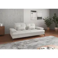 Sit & More TŘÍMÍSTNÁ POHOVKA, bílá, pravá kůže