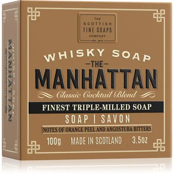 Scottish Fine Soaps Whisky Soap The Manhattan tuhé mýdlo 100 ml