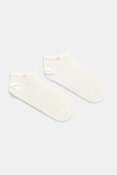 Ponožky Calvin Klein 2-pack dámské, bílá barva, 701231383