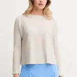 Svetr s příměsí lnu MAX&Co. dámský, béžová barva, lehký, 2516361014200