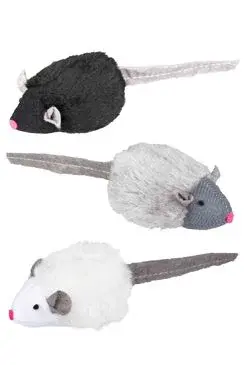 Hračka kočka myš mikročipová se zvukem catnip 6cm