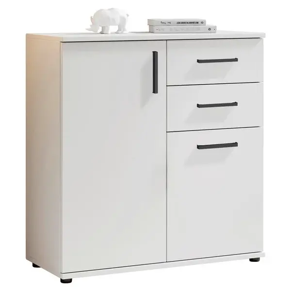 Livetastic ŠIROKÁ KOMODA, bílá, 80/84/35 cm