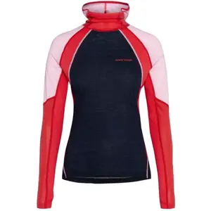 KARI TRAA ALMA Dámské merino triko s kapucí, tmavě modrá, velikost