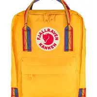 Dětský batoh Fjallraven Kanken Rainbow Mini žlutá barva, malý, hladký, F23621