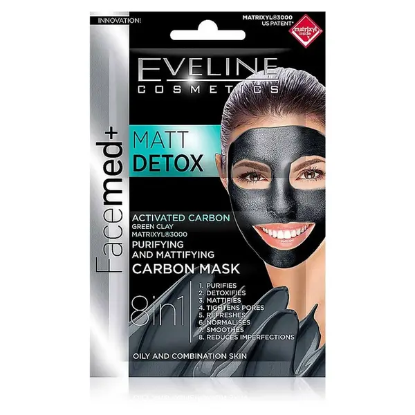 EVELINE Facemed Matt Detox maska 8v1  2x5 ml