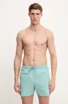 Plavkové šortky Calvin Klein tyrkysová barva, KM0KM01102