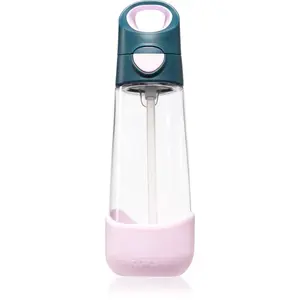 b.box Bottle with Straw láhev s brčkem Indigo Rose 600 ml