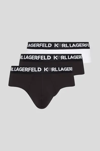 Karl Lagerfeld pánské slipy bavlněné s elastanem 3-pack