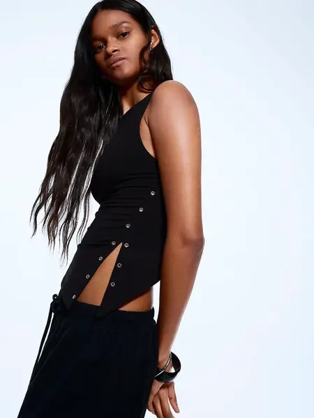 Bershka Top  čierna